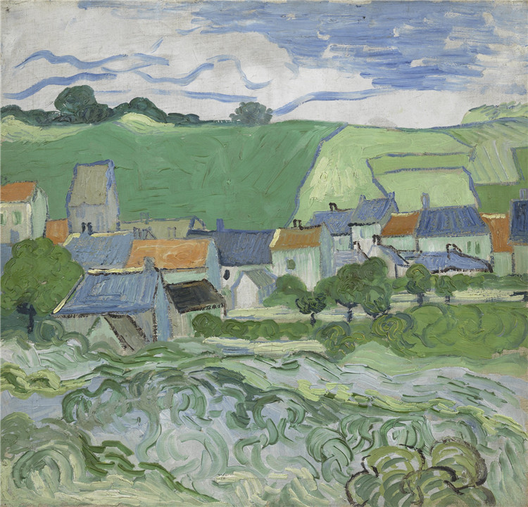 View of Auvers Vincent Willem Van Gogh Oil Painting